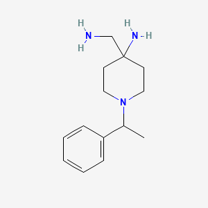 4-Aminomethyl-1-(1-phenyl-ethyl)-piperidin-4-ylamine
