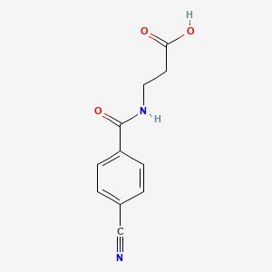 molecular formula C11H10N2O3 B8516131 N-(p-cyanobenzoyl)-beta-alanine 