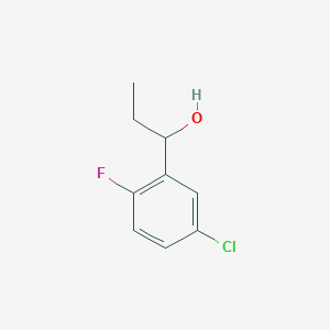 molecular formula C9H10ClFO B8516137 1-(5-Chloro-2-fluorophenyl)propan-1-ol 
