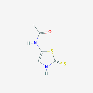 molecular formula C5H6N2OS2 B8516150 5-Acetamido-2-mercapto-1,3-thiazole 