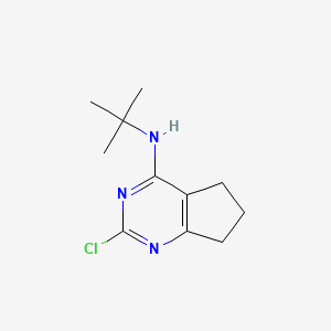 molecular formula C11H16ClN3 B8516158 tert-butyl-(2-chloro-6,7-dihydro-5H-cyclopentapyrimidin-4-yl)-amine 