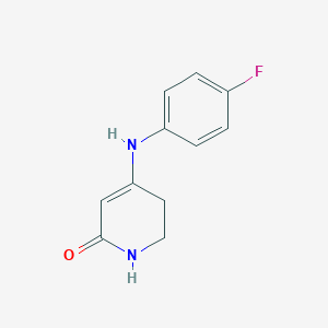 molecular formula C11H11FN2O B8516162 4-(4-fluorophenylamino)-5,6-dihydropyridin-2(1H)-one 