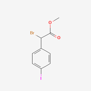 molecular formula C9H8BrIO2 B8516178 Methyl 2-bromo-2-(4-iodophenyl)acetate CAS No. 63349-67-7