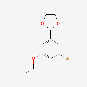 molecular formula C11H13BrO3 B8516185 2-(3-Bromo-5-ethoxy-phenyl)-[1,3]dioxolane 