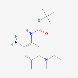 molecular formula C15H25N3O2 B8516227 Carbamic acid,[2-amino-5-(ethylmethylamino)-4-methylphenyl]-,1,1-dimethylethyl ester 