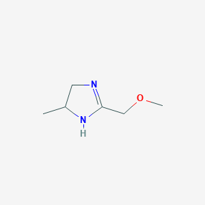 molecular formula C6H12N2O B8516230 2-(Methoxymethyl)-4-methyl-4,5-dihydro-1H-imidazole 