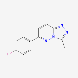 molecular formula C12H9FN4 B8516244 6-(p-Fluorophenyl)-3-methyl-1,2,4-triazolo[4,3-b]pyridazine 