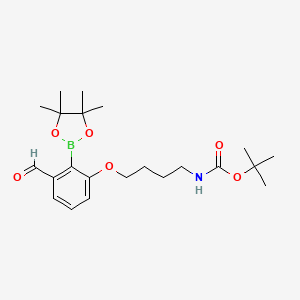 tert-butyl N-[4-[3-formyl-2-(4,4,5,5-tetramethyl-1,3,2-dioxaborolan-2-yl)phenoxy]butyl]carbamate