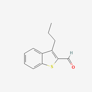 molecular formula C12H12OS B8516268 3-Propyl-1-benzothiophene-2-carbaldehyde 