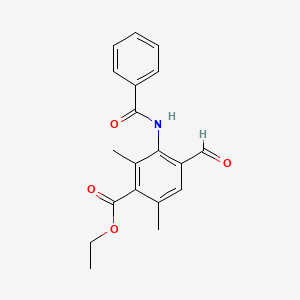 Ethyl 3-benzamido-4-formyl-2,6-dimethylbenzoate
