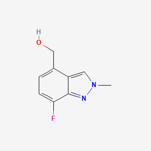 molecular formula C9H9FN2O B8516298 (7-fluoro-2-methyl-2H-indazol-4-yl)methanol 