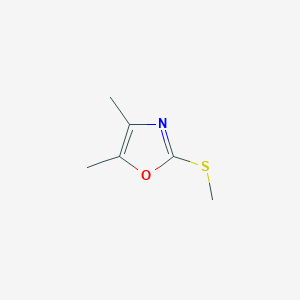 molecular formula C6H9NOS B8516301 2-Methylthio-4,5-dimethyloxazole 