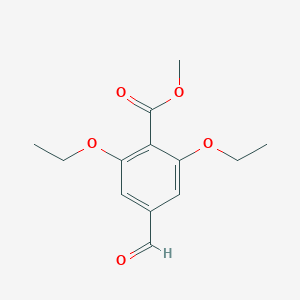 molecular formula C13H16O5 B8516341 Methyl 2,6-diethoxy-4-formylbenzoate 