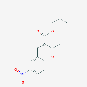 molecular formula C15H17NO5 B8516374 2-Methylpropyl 2-[(3-nitrophenyl)methylidene]-3-oxobutanoate CAS No. 89080-63-7