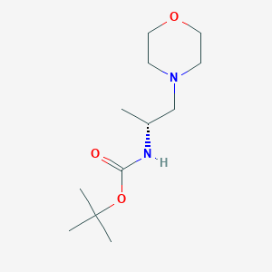 molecular formula C12H24N2O3 B8516427 tert-butyl N-[(2R)-1-(morpholin-4-yl)propan-2-yl]carbamate 
