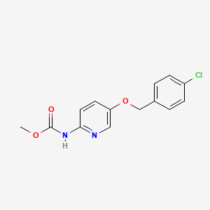 molecular formula C14H13ClN2O3 B8516438 Methyl {5-[(4-chlorophenyl)methoxy]pyridin-2-yl}carbamate CAS No. 88166-63-6