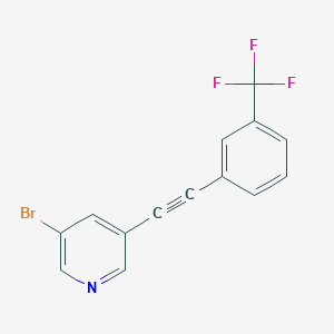 molecular formula C14H7BrF3N B8516448 3-Bromo-5-(3-trifluoromethylphenylethynyl)-pyridine 