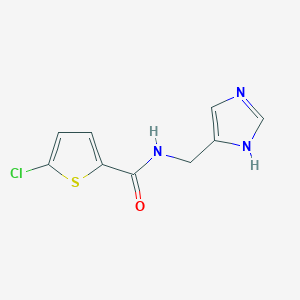 molecular formula C9H8ClN3OS B8516494 5-chloro-N-((1H-imidazol-4-yl)methyl)thiophene-2-carboxamide 