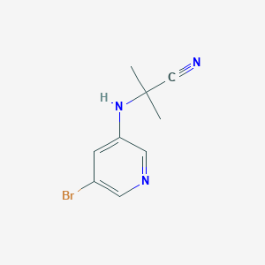 2-[(5-Bromopyridin-3-yl)amino]-2-methylpropanenitrile