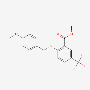 Methyl 2-(p-methoxybenzylthio)-5-trifluoromethylbenzoate