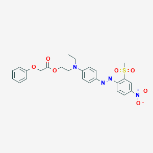 B085166 Acetic acid, phenoxy-, 2-[ethyl[4-[[2-(methylsulfonyl)-4-nitrophenyl]azo]phenyl]amino]ethyl ester CAS No. 10423-86-6