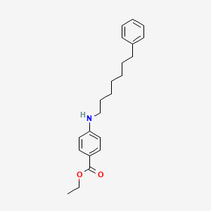 molecular formula C22H29NO2 B8516601 Ethyl 4-[(7-phenylheptyl)amino]benzoate CAS No. 61440-35-5