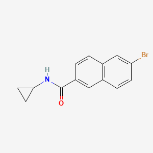 molecular formula C14H12BrNO B8516616 6-bromo-N-cyclopropyl-2-naphthamide CAS No. 426219-36-5