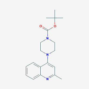 molecular formula C19H25N3O2 B8516654 4-(4-Boc-piperazin-1-yl)-2-methylquinoline 