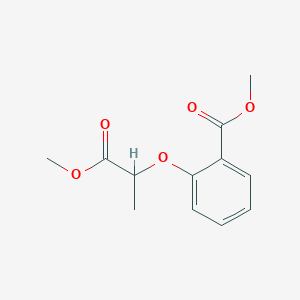molecular formula C12H14O5 B8516699 2-(1-Methoxycarbonylethoxy)benzoic acid methyl ester 