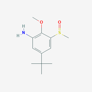 molecular formula C12H19NO2S B8516720 5-Tert-butyl-3-methanesulphinyl-2-methoxy-phenylamine 
