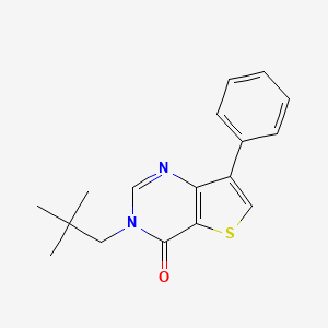 molecular formula C17H18N2OS B8516765 3-Neopentyl-7-phenylthieno[3,2-d]pyrimidin-4(3H)-one 