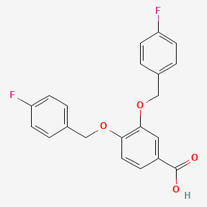 molecular formula C21H16F2O4 B8516789 3,4-Di-(4-fluorobenzyloxy)benzoic acid CAS No. 406728-87-8
