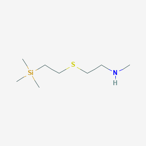 molecular formula C8H21NSSi B8516826 N-Methyl-2-{[2-(trimethylsilyl)ethyl]sulfanyl}ethan-1-amine CAS No. 92312-17-9