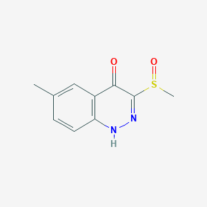 molecular formula C10H10N2O2S B8516859 4-Cinnolinol,6-methyl-3-(methylsulfinyl)- 
