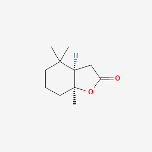 molecular formula C11H18O2 B8516873 (3aR,7aS)-2-oxo-4,4,7a-trimethyloctahydrobenzofuran CAS No. 37531-06-9