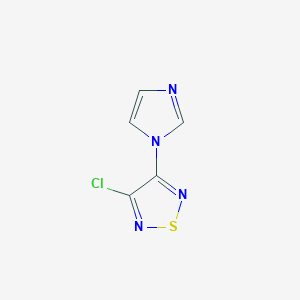 molecular formula C5H3ClN4S B8516881 3-chloro-4-(1H-imidazol-1-yl)-1,2,5-thiadiazole 
