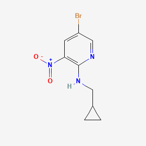 molecular formula C9H10BrN3O2 B8516883 5-bromo-N-(cyclopropylmethyl)-3-nitropyridin-2-amine 