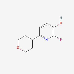 molecular formula C10H12FNO2 B8516886 2-fluoro-6-(tetrahydro-2H-pyran-4-yl)pyridin-3-ol 