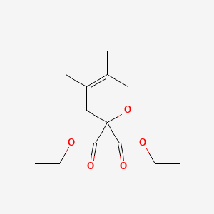 molecular formula C13H20O5 B8516895 2H-Pyran-2,2-dicarboxylic acid, 3,6-dihydro-4,5-dimethyl-, diethyl ester CAS No. 24588-60-1