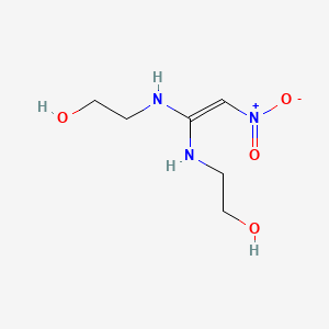 molecular formula C6H13N3O4 B8516911 1,1-Di(2-hydroxyethylamino)-2-nitroethylene CAS No. 63451-63-8