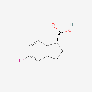 molecular formula C10H9FO2 B8516916 (R)-5-fluoro-indan-1-carboxylic acid 