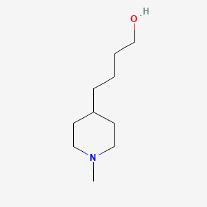 molecular formula C10H21NO B8516945 4-(1-Methyl-piperidin-4-yl)-butan-1-ol 