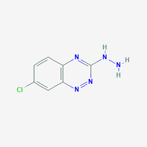 molecular formula C7H6ClN5 B8516999 3-Hydrazino-7-chloro-1,2,4-benzotriazine 