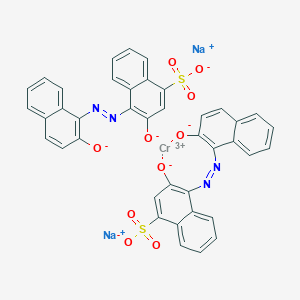 molecular formula C20H12N2O5S.C20H11N2O5S.Cr.2Na B085170 二钠；铬(3+)；1-[(2-氧代萘-1-基)偶氮基]-4-磺基萘-2-醇；3-氧代-4-[(2-氧代萘-1-基)偶氮基]萘-1-磺酸盐 CAS No. 12392-64-2