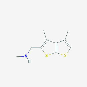 molecular formula C10H13NS2 B8517041 3,4-Dimethyl-2-(methylaminomethyl)thieno[2,3-b]thiophene 