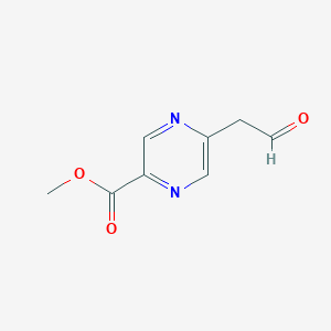 molecular formula C8H8N2O3 B8517059 Methyl 5-(2-oxoethyl)pyrazine-2-carboxylate 