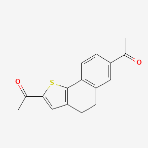 molecular formula C16H14O2S B8517078 1,1'-(4,5-Dihydronaphtho[1,2-b]thiene-2,7-diyl)di(ethan-1-one) CAS No. 62615-48-9