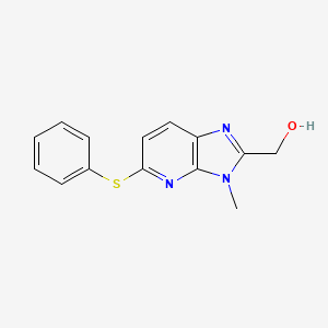 molecular formula C14H13N3OS B8517084 2-Hydroxymethyl-3-methyl-5-phenylthioimidazo[5,4-b]pyridine 