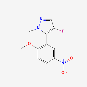 4-Fluoro-5-(2-methoxy-5-nitro-phenyl)-1-methyl-1H-pyrazole