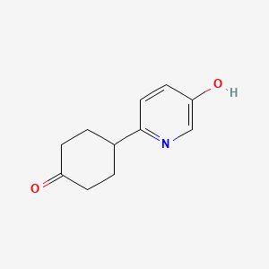molecular formula C11H13NO2 B8517100 4-(5-Hydroxypyridin-2-yl)cyclohexanone 